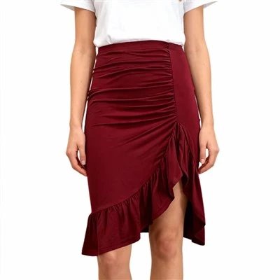 Skirt Ruched Sisi Burgundy